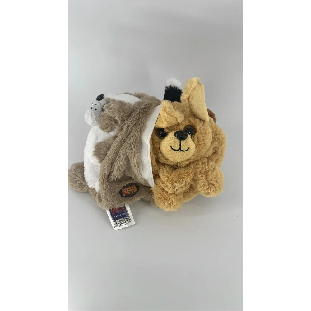 Pop Out Pets 3-in-1 Reversible Plush Bulldog Labrador Beagle 7